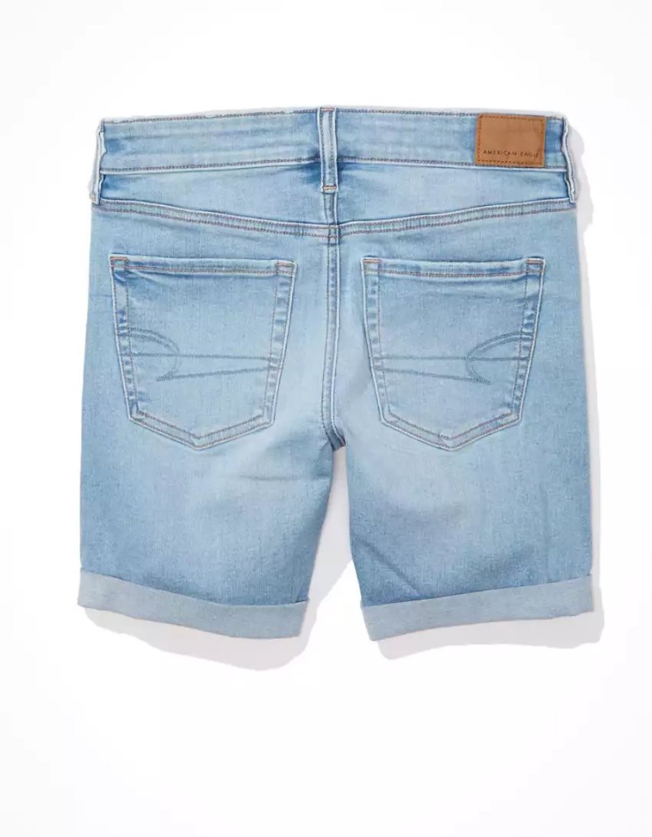 Shorts American Eagle AE Ne(x)t Level Denim Mince Bermuda Lavage Clair Femme | IYK-18375953